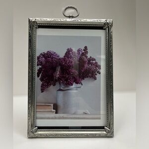 Vintage Ornate Silver Toned Picture Frame | Rococo Style Detailed Metal Frame